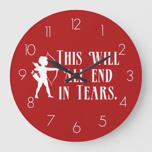 こればかりは泣き出す ラージ壁時計 (正面)