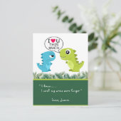 これほど君を愛している |おもしろい Tレックスバレンタインデー シーズンポストカード (スタンド正面)