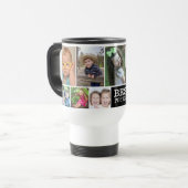 これまでに10件もの写真コラージュを作成最高のしまポップ・アートのす トラベルマグ (正面左)