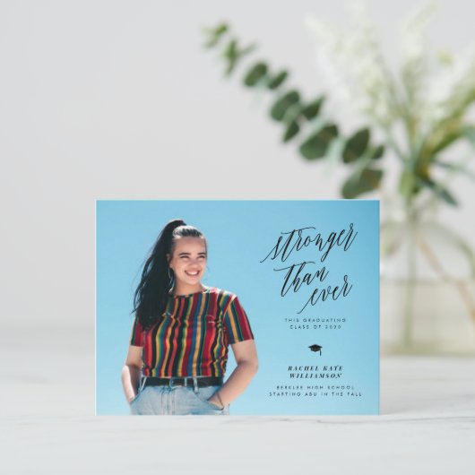 これまで以上に強い卒業発表 ポストカード (スタンド正面)