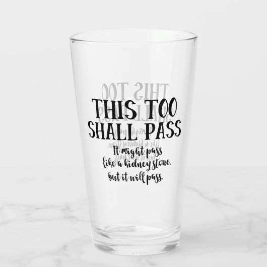 これもおもしろい腎臓結石のように通り過ぎる タンブラーグラス (裏面)