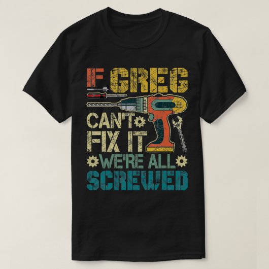これもしは全てネジ付き父親だっおもしろいた Tシャツ (デザイン正面)