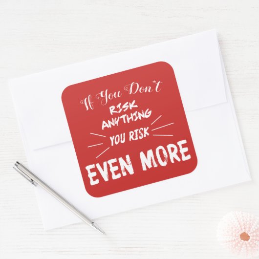 これもし以上危険を冒すことはない スクエアシール (封筒)