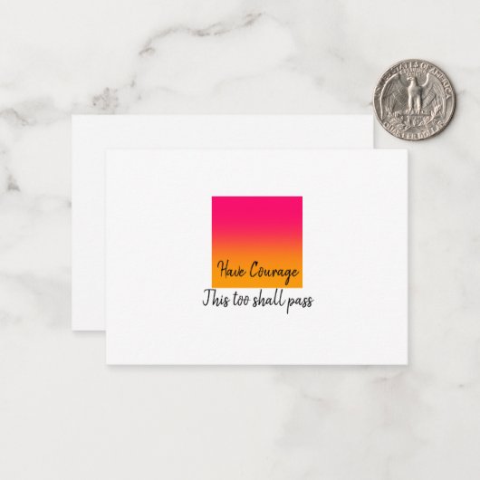 これもまたカードを渡す勇気がある ノートカード (正面/裏面インサイチュ)