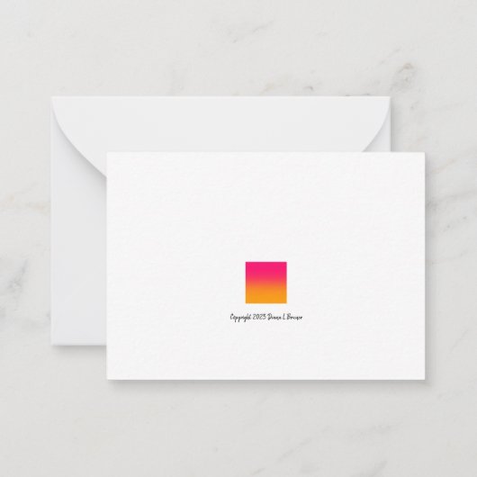 これもまたカードを渡す勇気がある ノートカード (裏面)