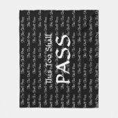 これもまた合格する、白黒フリースブランケット フリースブランケット (正面)