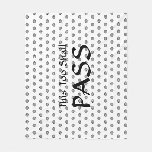 これもまた合格する、白黒フリースブランケット フリースブランケット (正面)