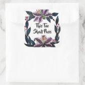 "これもパス"水色リリーリース スクエアシール (バッグ)