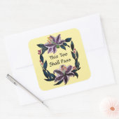 "これもパス"水色リリーリース スクエアシール (封筒)