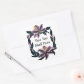 "これもパス"水色リリーリース スクエアシール (封筒)