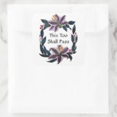 "これもパス"水色リリーリース スクエアシール (バッグ)