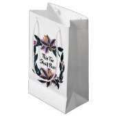 "これもパス"水色リリーリース スモールペーパーバッグ (正面アングル)