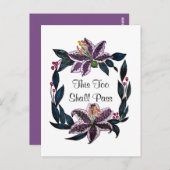 "これもパス"水色リリーリース ポストカード (正面/裏面)