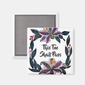 "これもパス"水色リリーリース マグネット (正面/裏面)