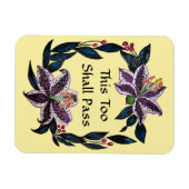 "これもパス"水色リリーリース マグネット (横)