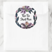 "これもパス"水色リリーリース ラウンドシール (バッグ)