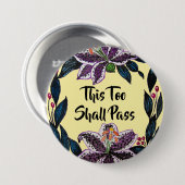 "これもパス"水色リリーリース 缶バッジ (正面&裏面)