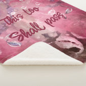 これもピンクの抽象芸術の木離れを渡す シェルパブランケット (3/4)