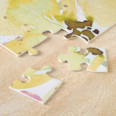 これもピンクブルーの水彩フローラ ジグソーパズル (側面)