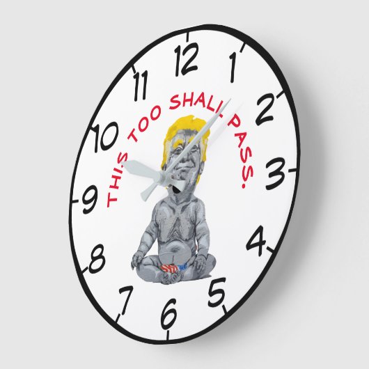 これも切り札のベビーおもしろいのアメリカ国旗 ラージ壁時計 (傾斜)