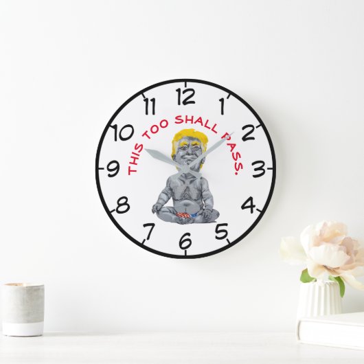 これも切り札のベビーおもしろいのアメリカ国旗 ラージ壁時計 (ホーム)