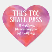 これも勇気付けられるホープおもしろいピンク ハートシール (正面)