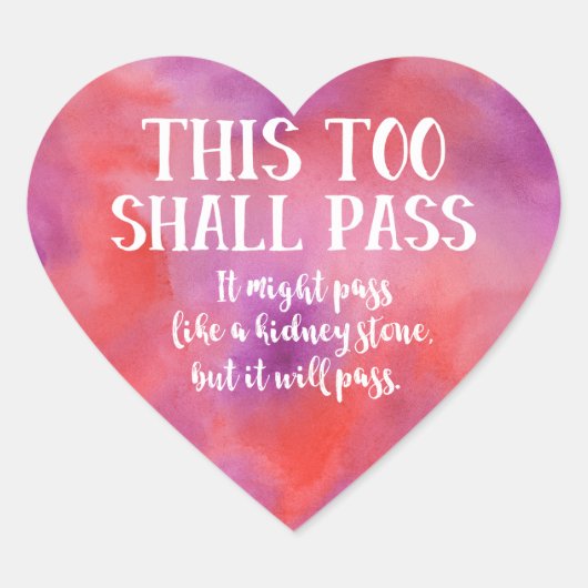 これも勇気付けられるホープおもしろいピンク ハートシール (正面)