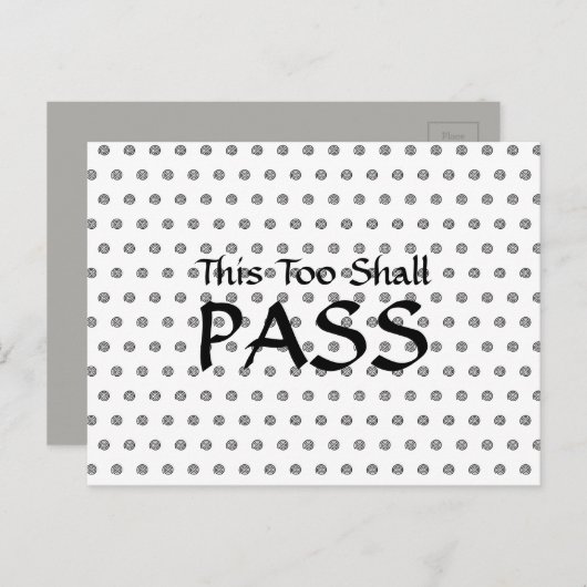 「これも合格しよう」スパイラル水玉模様はがき ポストカード (正面/裏面)