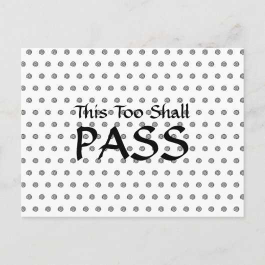 「これも合格しよう」スパイラル水玉模様はがき ポストカード (正面)