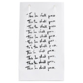 これも合格だ!感動的引用文 スモールペーパーバッグ (正面)