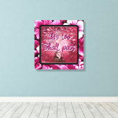 これも抽象芸術の木ピンクの白を渡す キャンバスプリント (インサイチュ (ウッドフロア))