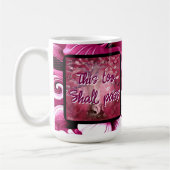 これも抽象芸術の木ピンクの白を渡す コーヒーマグカップ (左)