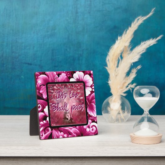 これも抽象芸術の木ピンクの白を渡す フォトプラーク (インサイチュ)