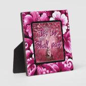 これも抽象芸術の木ピンクの白を渡す フォトプラーク (正面)