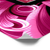 これも抽象芸術の木ピンクの白を渡す ポスター (角)