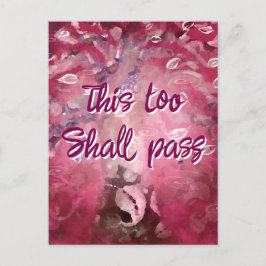 これも抽象芸術の木ピンクの白を渡す ポストカード