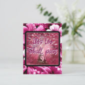 これも抽象芸術の木ピンクの白を渡す ポストカード (スタンド正面)