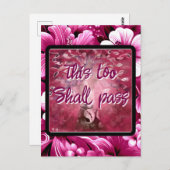 これも抽象芸術の木ピンクの白を渡す ポストカード (正面/裏面)