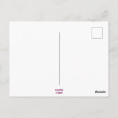 これも抽象芸術の木ピンクの白を渡す ポストカード (裏面)