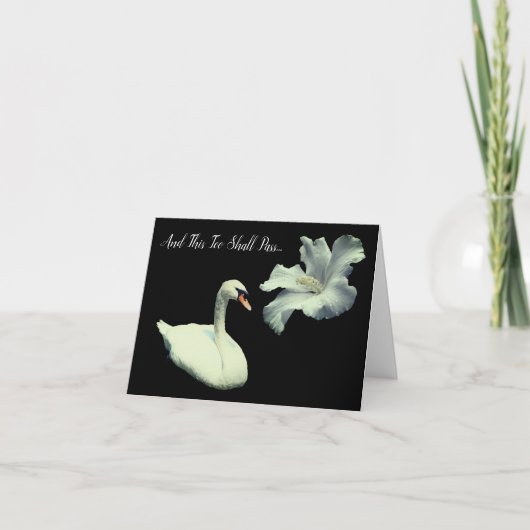 これも白鳥の花感動的 カード (正面)