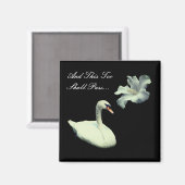 これも白鳥の花感動的 マグネット (正面/裏面)