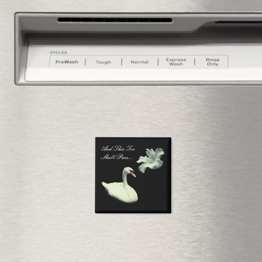 これも白鳥の花感動的 マグネット (インサイチュ (食洗機))