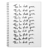 これも通り過ぎる!感動的引用文 ノートブック (正面)