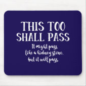 これも青おもしろい引用文だ前向き マウスパッド (正面)