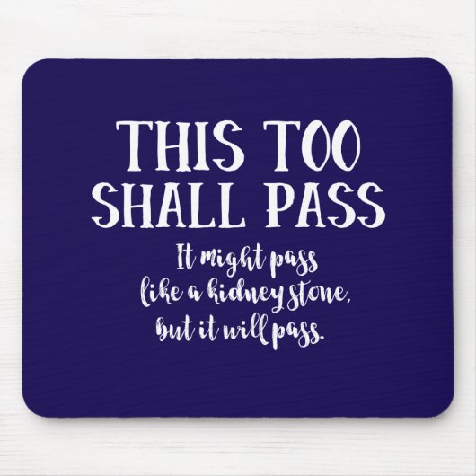 これも青おもしろい引用文だ前向き マウスパッド (正面)