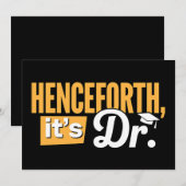 これより博士号取得者としての称号 招待状 (正面/裏面)