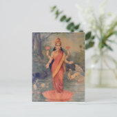 これより高い解像度は使用できない。Ravi_バルマ – ラクシュミ ポストカード (スタンド正面)