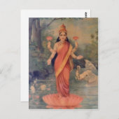 これより高い解像度は使用できない。Ravi_バルマ – ラクシュミ ポストカード (正面/裏面)