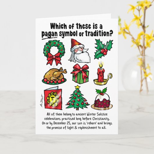 これらのうち、異教的なものは? - カード (黄色い花)