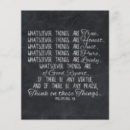 これらのことを思いなさい キリスト教聖書の言葉 チラシ